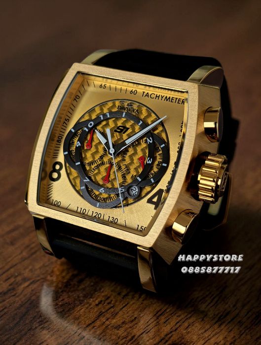 INVICTA S1 Rally Concentric gold black 48 mm, Инвикта нов мъжки часовник