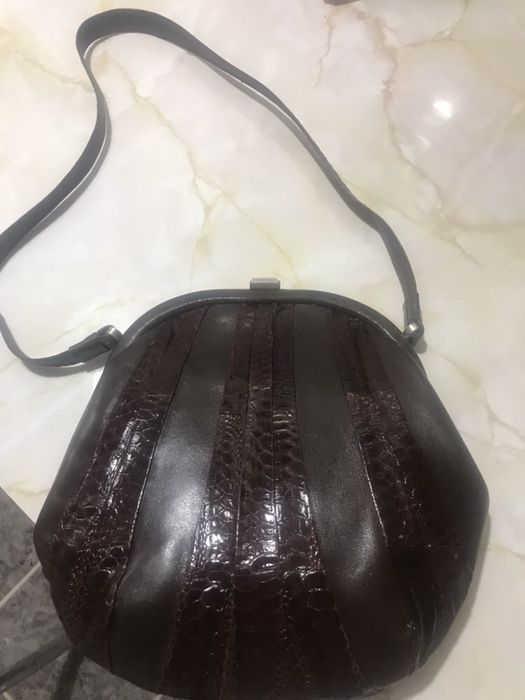 Poseta noua piele maro eleganta