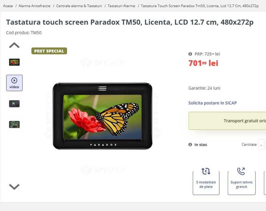 Tastatura Paradox TM50