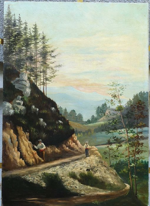 Tablou ulei pe pânză – Peisaj de munte –Decor