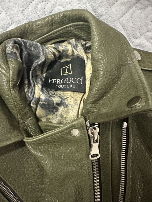 Кожанная куртка косуха fergucci