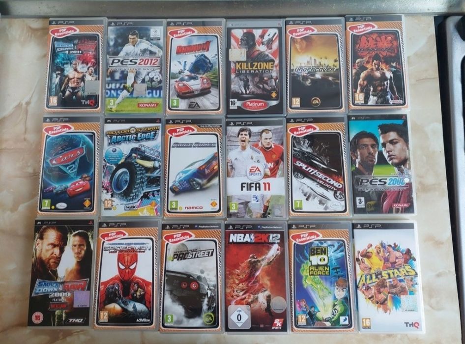[PSP] Vând 127 jocuri originale pentru PlayStation Portable //poze reale