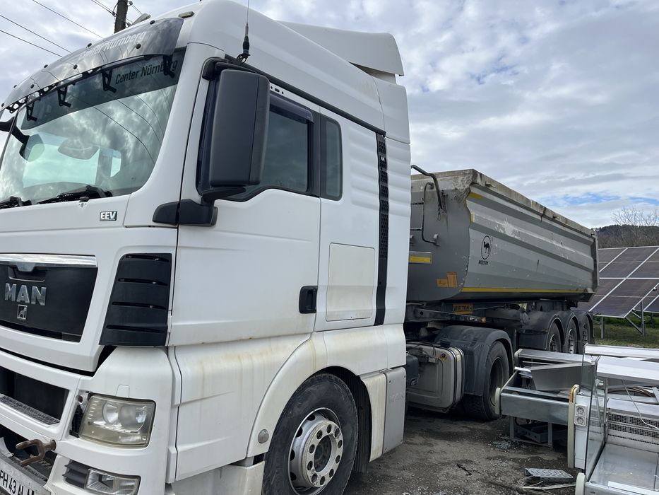 Ansamblu basculabil Man TGX  si semiremorca WIELTON