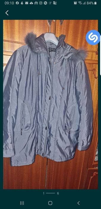 Geaca dama marime 54   argintie