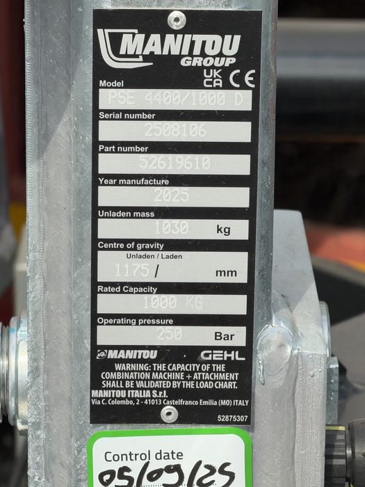 Platforma hidraulica manitou MRT capacitate 1000kg noua nefolosita