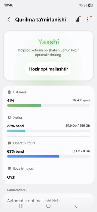 Samsung a37 8/256 talik srochniy sotiladi