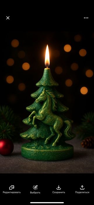 Восковая свеча символ года