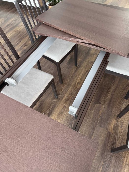 Masa extensibila IKEA STRANDTORP + Scaune - living