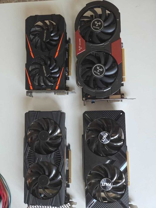 Продам видео карты 1660ti, 2060super, rx460, 1050ti