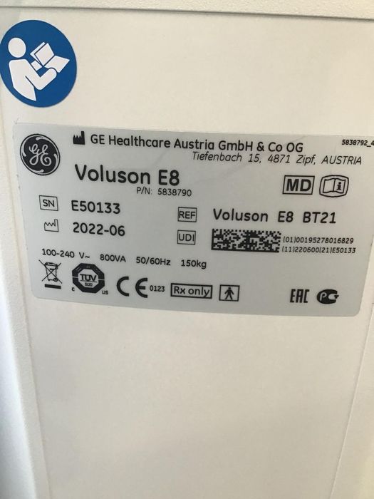 GE Voluson E8 BT21 2022 Yil