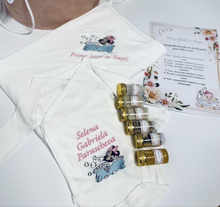 Seturi Prima Baita cu Nasii Brodate si Personalizate