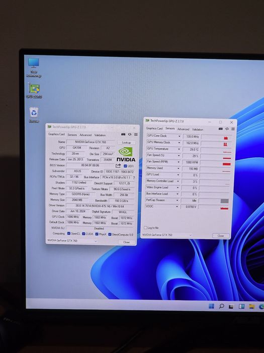 Видео карта Palit GT 760, 2gb ddr5 256 bit.