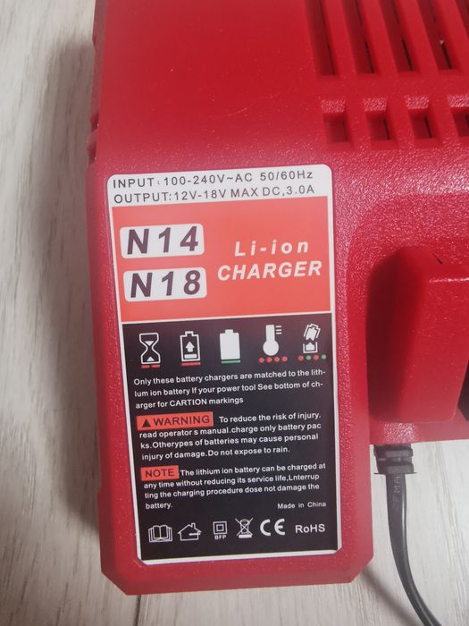 Încărcător compatibil milwaukee N14-N18 nou