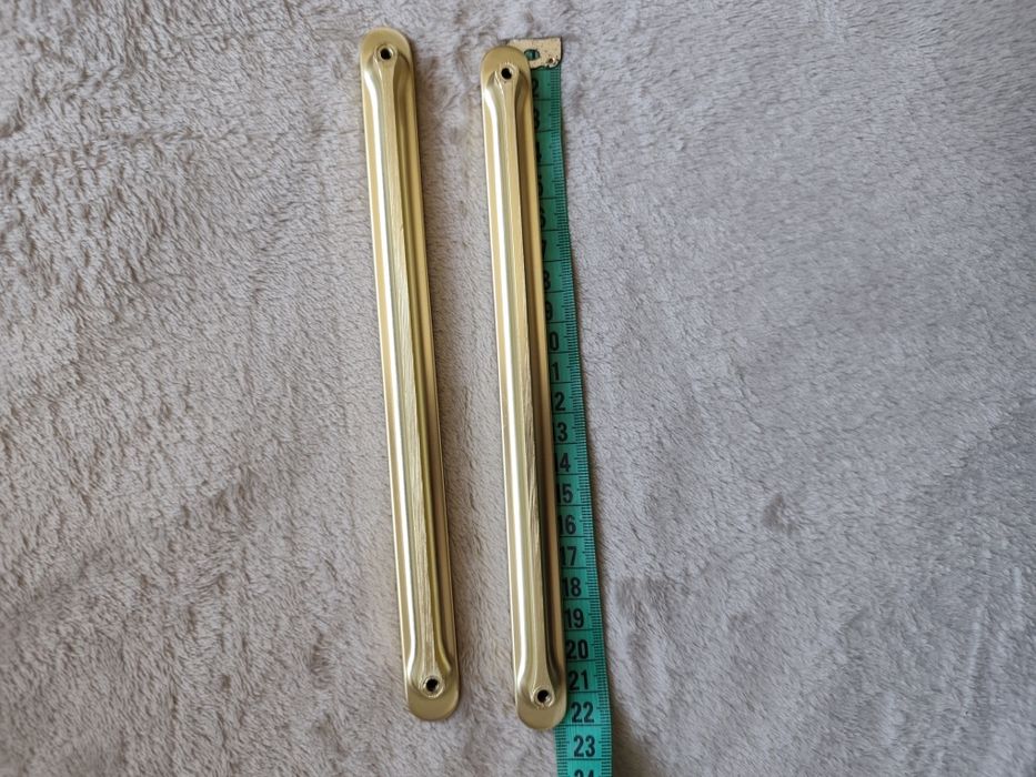 Set 2 mânere mobilier auriu satinat, metal masiv