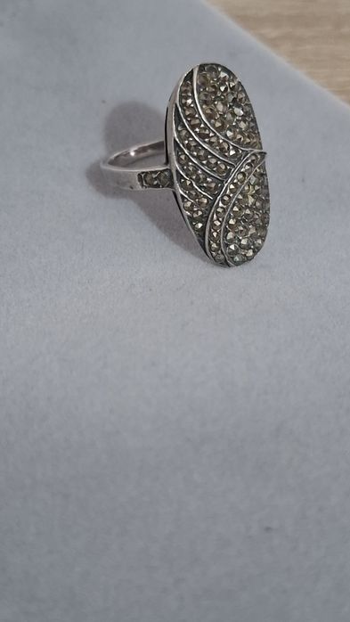 Inel vintage argint cu marcasite