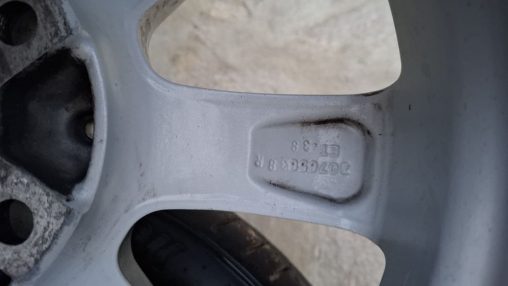 Продавам 4бр. алуминиеви джанти Ronal 16" 5x112 с гуми Hankook