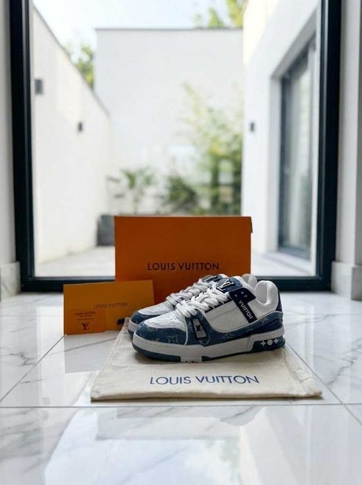 Adidasi LV Trainers Blue - Albastru - Full Box - PREMIUM
