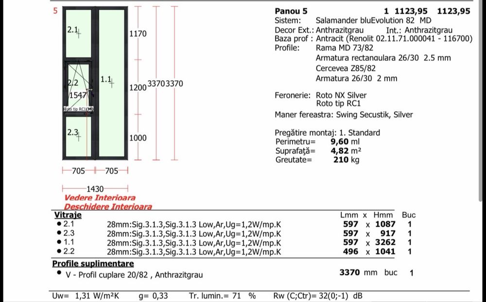Tamplarie PVC noua