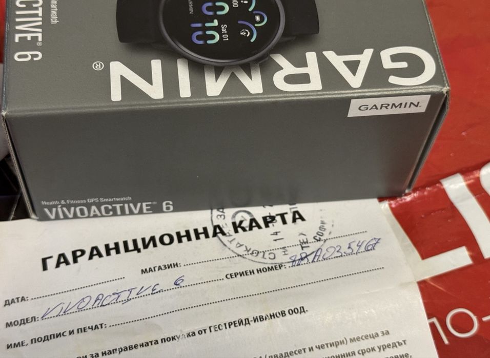 КАТО НОВ 45mm Garmin VIVO ACTIVE 6 Гаранция Technopolis Black