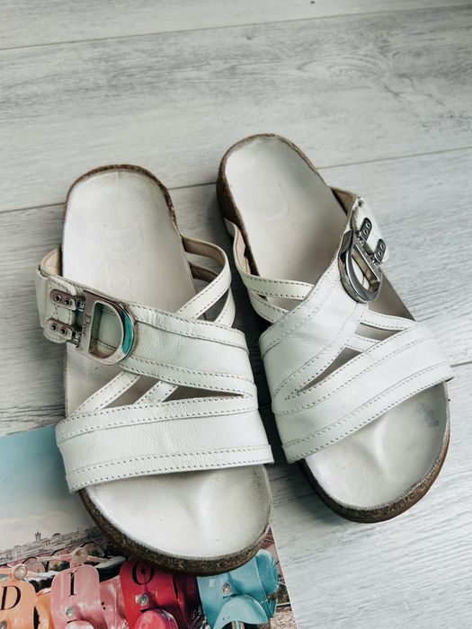 Dior - оригинални бели чехли