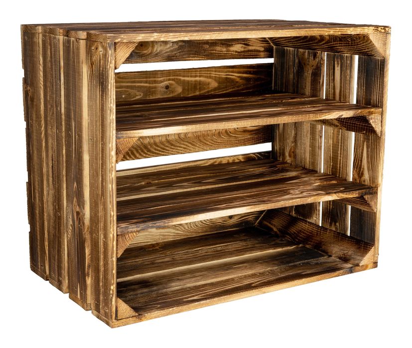 Ladite / Lazi / Cutii din Lemn de Pin Arse 50x40x30 cm