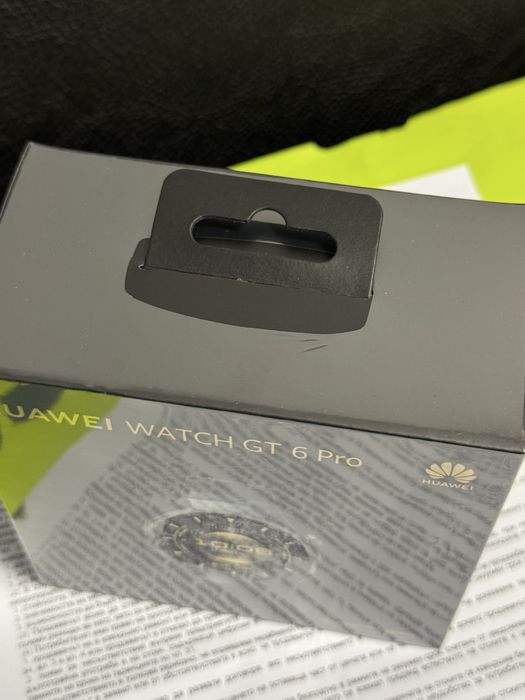 ЗАПЕЧАТАН 46mm Huawei watch GT 6 Pro Гаранция Yettel 2028 Black GT6