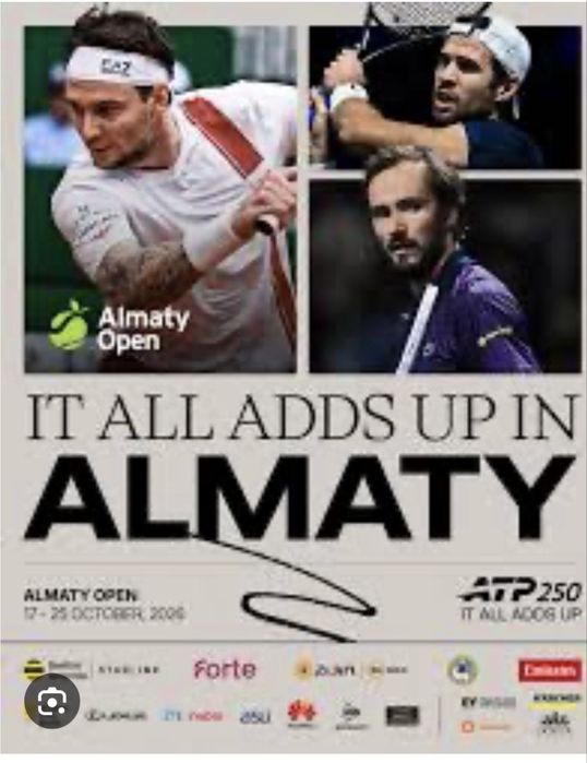 Продам билет на 1/2 финала Almaty Open (теннис)