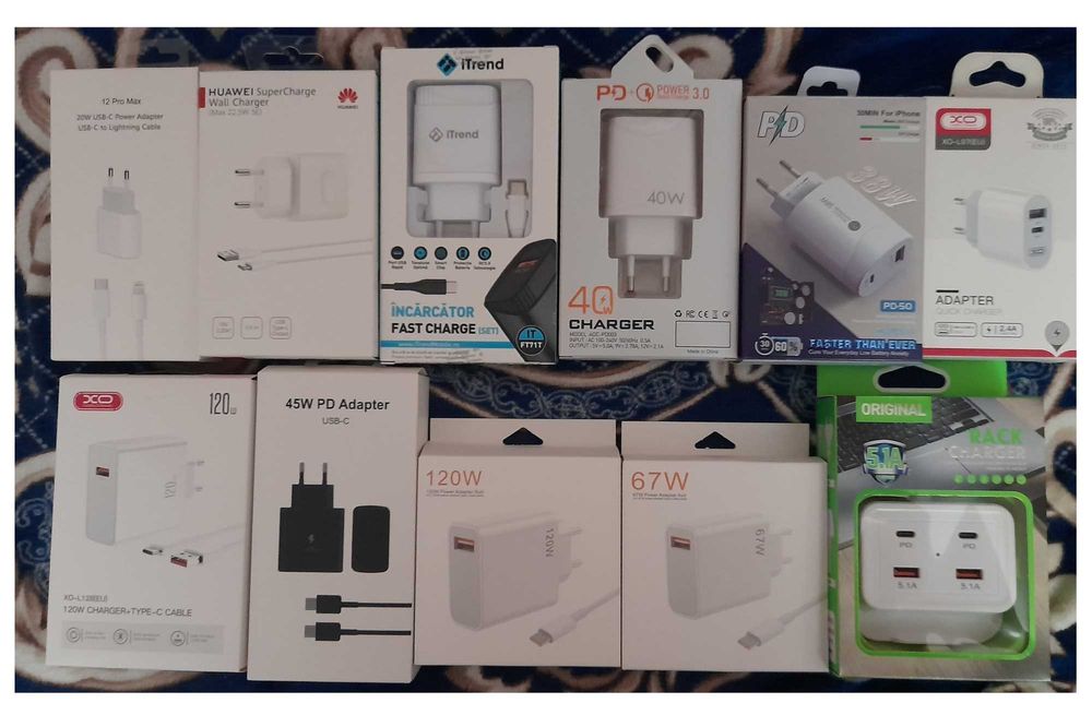 Incarcatoare fast charge pt Samsung iPhone Huawei Xiaomi Oppo etc