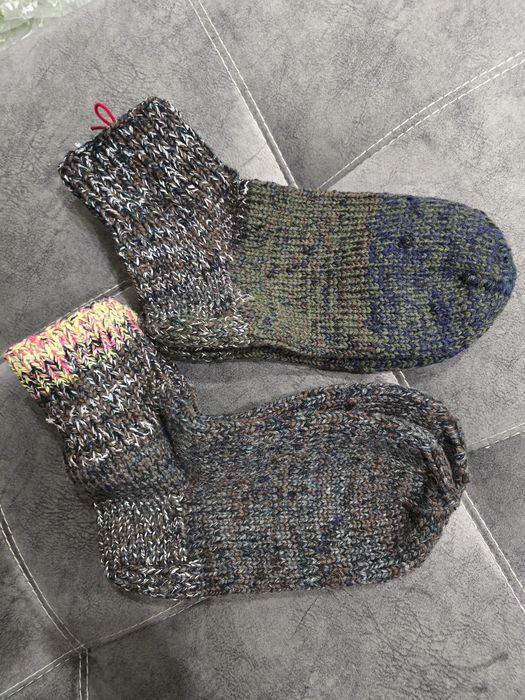 Носки шерстяные, ручная вязка