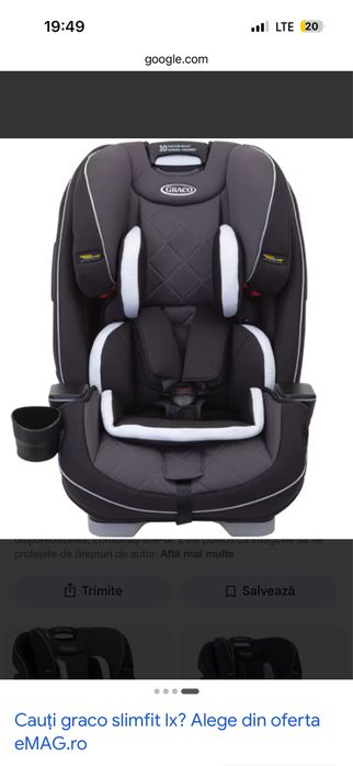 Scaun auto copii Graco Slimfit LX 3 in 1