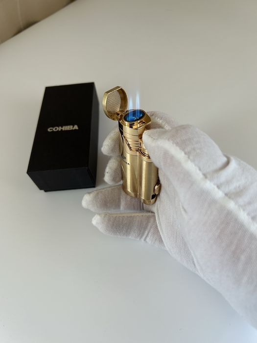 Cohiba запалка за пури с двоен пламък и пънч