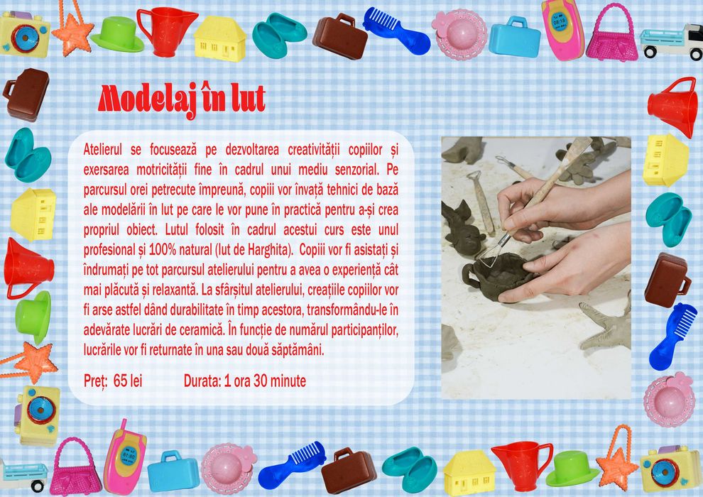 Ateliere Creative: fotografie analog, modelaj în lut, hârtie manuală