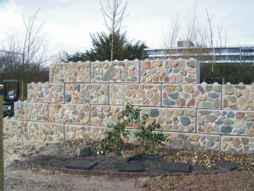 Голям бетонен БЛОК с ефект "СКАЛА"  LEGO за Подпорна стена ЛЕГО