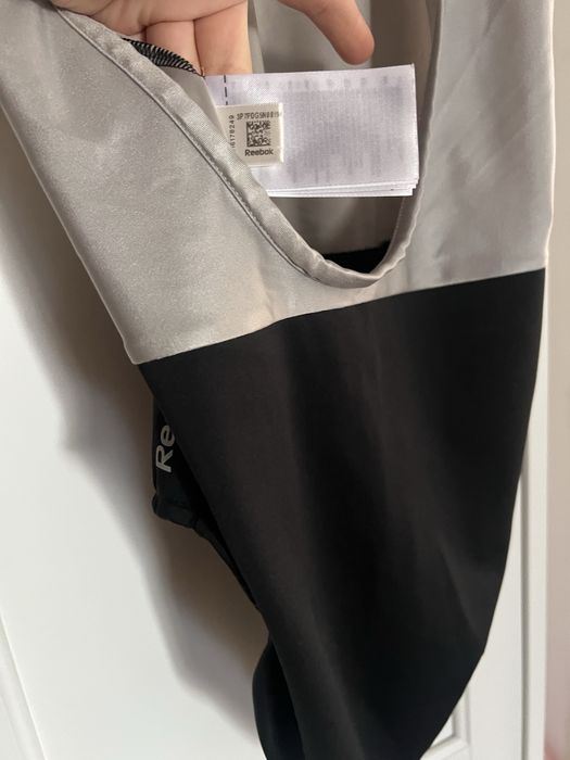 Body Reebok S de mișcare, dans, balet argintiu cu negru Dance Leotard