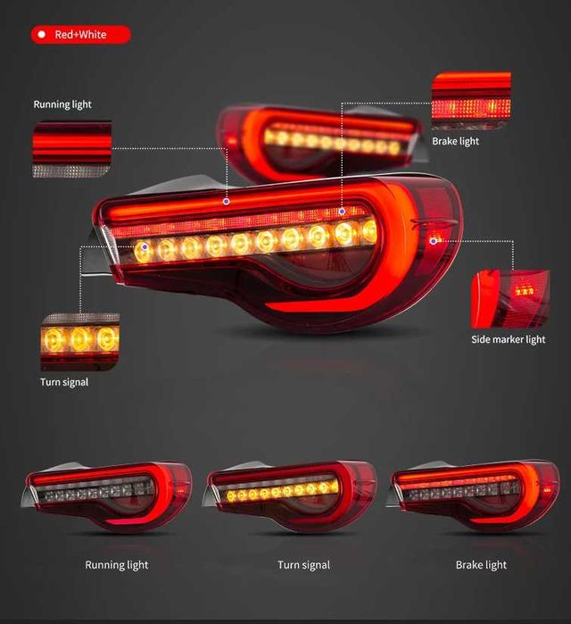 Стопове Toyota 86 GT86 13-20 Subaru BRZ 13-20 Scion FR-S Full LED