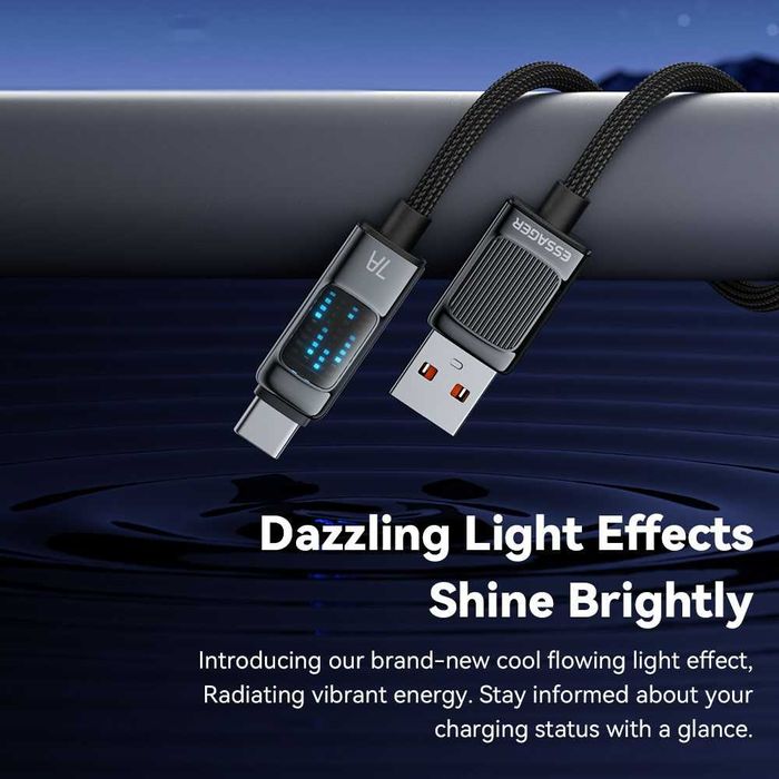 Cablu 2M USB-A la USB-C iPhone OnePlus Oppo Realme Honor Huawei Vivo