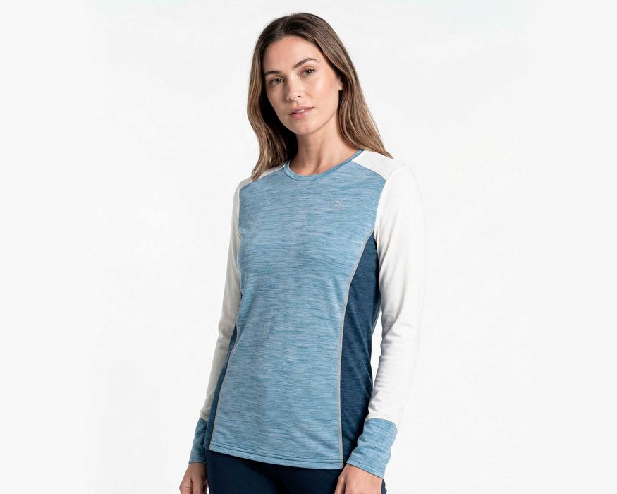 NORRONA 89% Мериносова вълна дамска термо блуза размер S