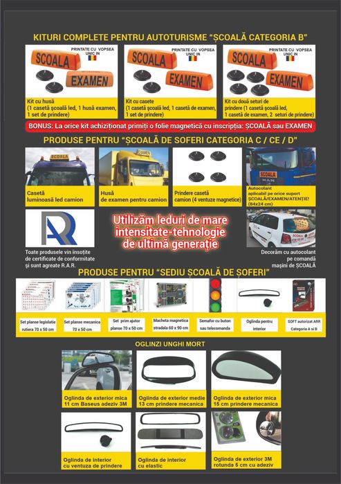 Husa textila inscriptionata examen pentru scoala de soferi LogoPrint