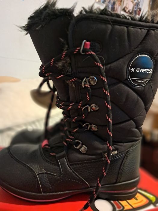 Ghete piele de iarna cu blana, mar 31, inchidere fermoar