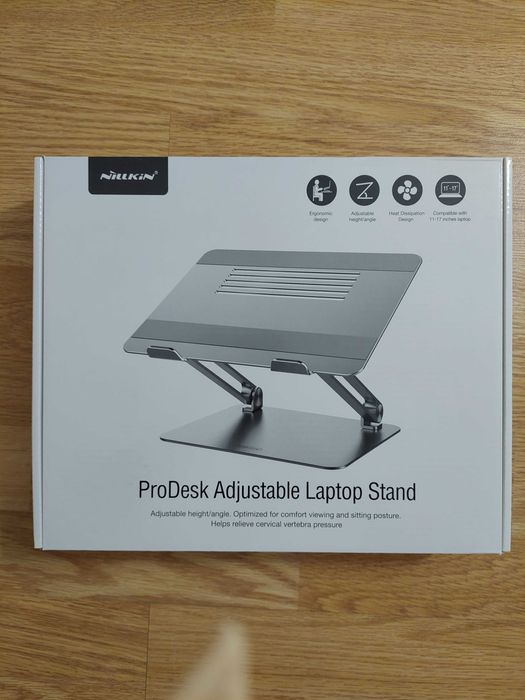 Suport Stand Laptop Nillkin ProDesk Aluminiu Argintiu 17 inchi