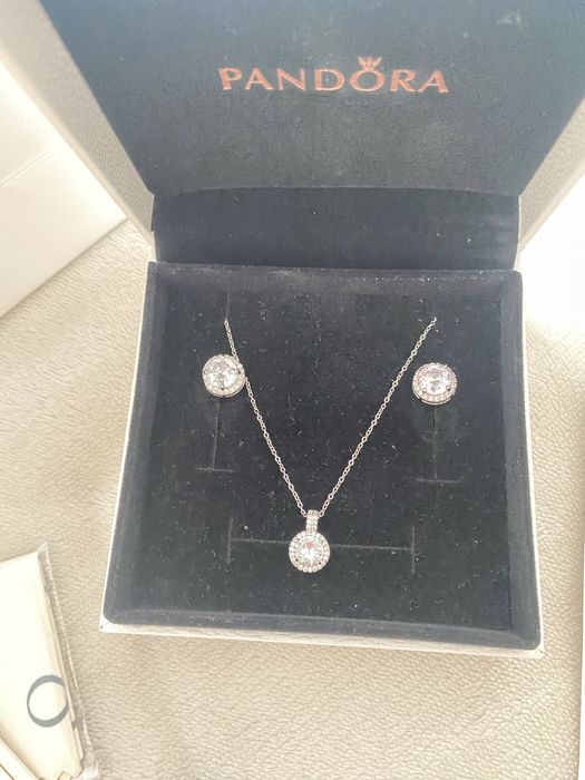 Цепь набор с серьгами pandora