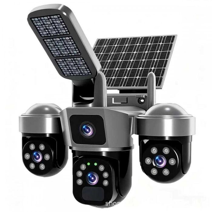 4G Тройна Smart Камера + Led лампа