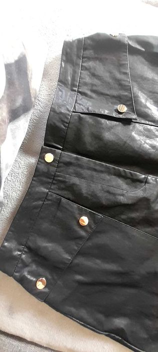 Fusta mini imitatie piele Zara