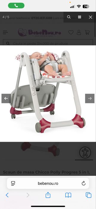 Chicco polly 5 in 1 scaun masa