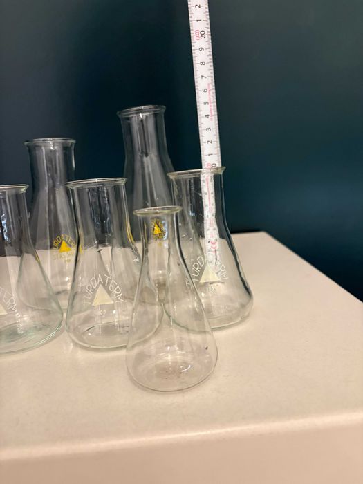 Recipiente laborator TUDATERM sticlă borosilicat, rare, anii 1950