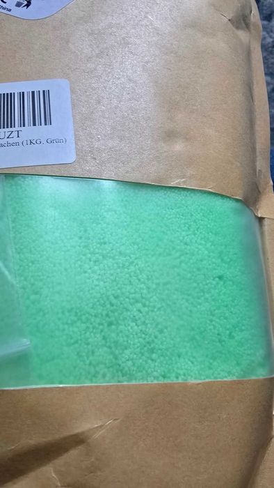 Set ceara parafina si fitile, verde menta, pentru lumanari