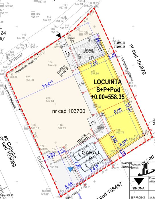 teren ghimbav cu proiect casa