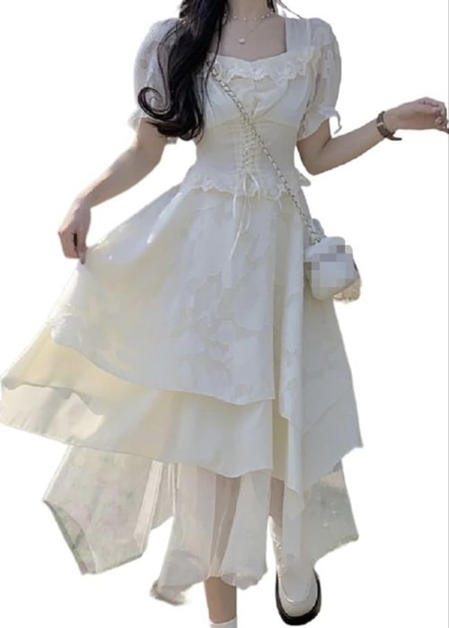 Нежное белое платье в стиле Fairycore / Lolita