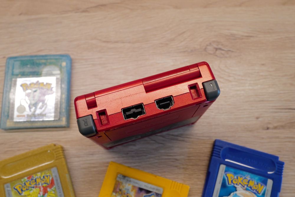 Nintendo Game Boy Advanced SP RED rosu Baterie noua Pokemon