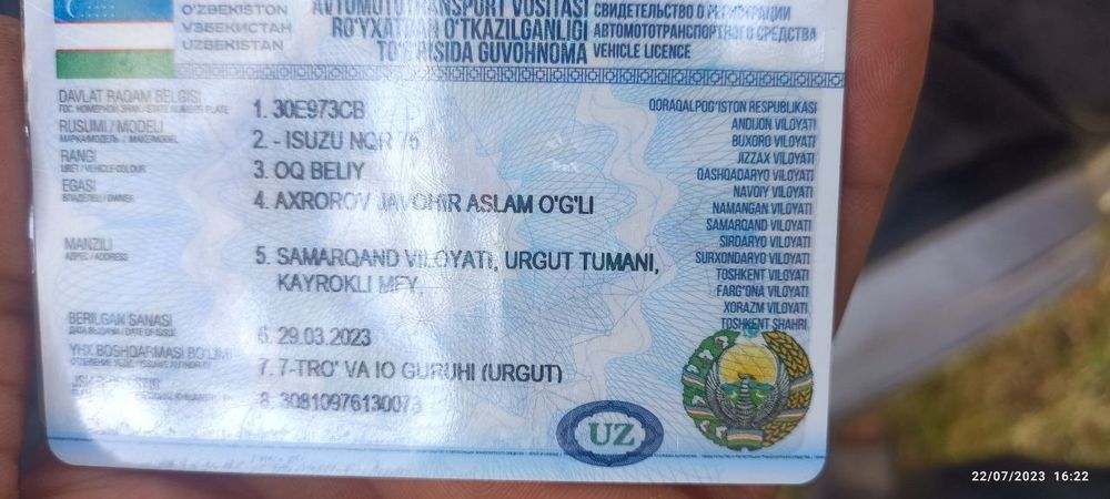 Isuzu bortli tentli.